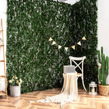 NNECW Artificial Hedge Fence with 24 Pieces Faux Ivy Panels for Decor