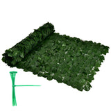 NNECW Artificial Hedge Fence with Faux Ivy Leaves &amp Zip Tie for Garden &amp Yard-2 pieces