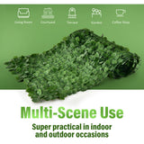 NNECW Artificial Hedge Fence with Faux Ivy Leaves &amp Zip Tie for Garden &amp Yard-2 pieces