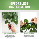 NNECW Artificial Hedge Fence with Faux Ivy Leaves &amp Zip Tie for Garden &amp Yard-2 pieces