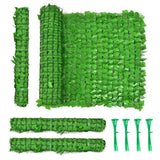 NNECW Artificial Hedge Fence with Sweet Potato Leaves for Garden & Terrace