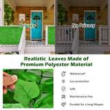 NNECW Artificial Hedge Fence with Sweet Potato Leaves for Garden & Terrace