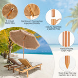 NNECW 2.2M Hawaiian Portable Hula Umbrella for Beach Pool