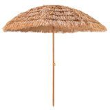 NNECW 8 FT Thatched Tiki Umbrella with 8 Metal Ribs & 7-Tier Straw Top