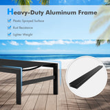 NNECW  6-Position Chaise Lounge Chairs with Rustproof Aluminium Frame for Patio-Black
