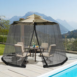 NNECW Umbrella Mosquito Netting with 2 Double-Zippered Doors-Black