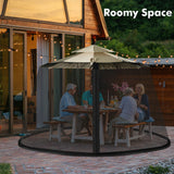 NNECW Umbrella Mosquito Netting with 2 Double-Zippered Doors-Black