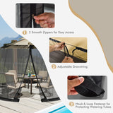NNECW Umbrella Mosquito Netting with 2 Double-Zippered Doors-Black