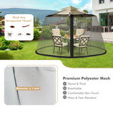 NNECW Umbrella Mosquito Netting with 2 Double-Zippered Doors-Black