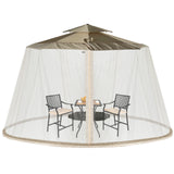 NNECW Umbrella Mosquito Netting with 2 Double-Zippered Doors-Beige