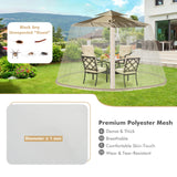 NNECW Umbrella Mosquito Netting with 2 Double-Zippered Doors-Beige