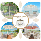 NNECW Umbrella Mosquito Netting with 2 Double-Zippered Doors-Beige