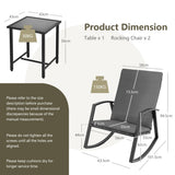 NNECW 3 Pieces Wicker Furniture Set with Cushion for Patio & Garden & Poolside