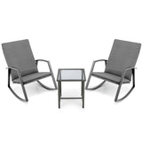 NNECW 3 Pieces Wicker Furniture Set with Cushion for Patio & Garden & Poolside