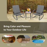 NNECW 3 Pieces Wicker Furniture Set with Cushion for Patio & Garden & Poolside