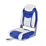 NNECW High Back Folding Boat Seat with Sponge Cushion & Flexible Hinges