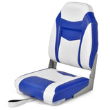 NNECW High Back Folding Boat Seat with Sponge Cushion & Flexible Hinges