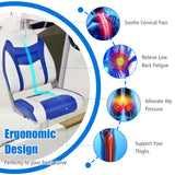 NNECW High Back Folding Boat Seat with Sponge Cushion & Flexible Hinges