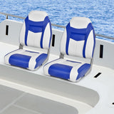 NNECW High Back Folding Boat Seat with Sponge Cushion & Flexible Hinges