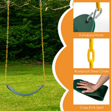 NNECW 2 Pieces Strap Swing Seat & Saucer Tree Swing Set with Adjustable Hanging Rope without Stand