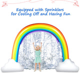 NNECW Inflatable Rainbow Sprinkler for Backyard & & Beach & Lawn