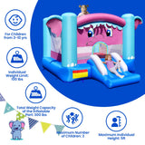 NNECW 3-in-1 Elephant Theme Inflatable Castle with Jumping Area without Blower