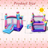 NNECW Princess Theme Inflatable Castle with Jumping Area