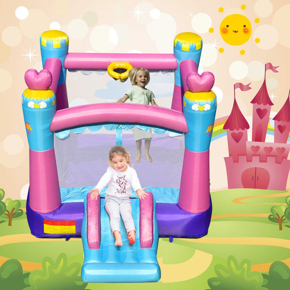 NNECW Princess Theme Inflatable Castle with Jumping Area