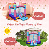 NNECW Princess Theme Inflatable Castle with Jumping Area