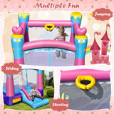 NNECW Princess Theme Inflatable Castle with Jumping Area