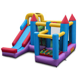 NNECW 5-in-1 Inflatable Bounce House with Slide & Trampoline without Blower