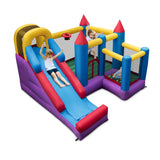 NNECW 5-in-1 Inflatable Bounce House with Slide & Trampoline without Blower