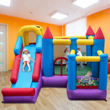 NNECW 5-in-1 Inflatable Bounce House with Slide & Trampoline without Blower