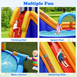 NNECW 4-In-1 Water Bounce House with Basketball Rimfor Children Aged 4-12 without Blower