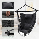 NNECW Hammock Chair with Soft Pillow &amp Cushions for Home &amp Backyard-Grey