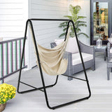 NNECW Hammock Chair with Stand for Porch Patio Backyard-Beige