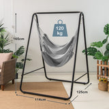 NNECW Hammock Chair with Stand for Porch Patio Backyard-Gray