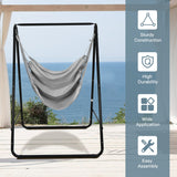 NNECW Hammock Chair with Stand for Porch Patio Backyard-Gray