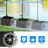 NNECW Heavy-Duty Steel Patio Market Umbrella Stand with 2 Wheels for Patio