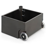 NNECW Heavy-Duty Steel Patio Market Umbrella Stand with 2 Wheels for Patio