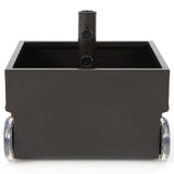NNECW Heavy-Duty Steel Patio Market Umbrella Stand with 2 Wheels for Patio