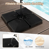 NNECW Heavy-Duty Water & Sand Filled Umbrella Stand for Pool