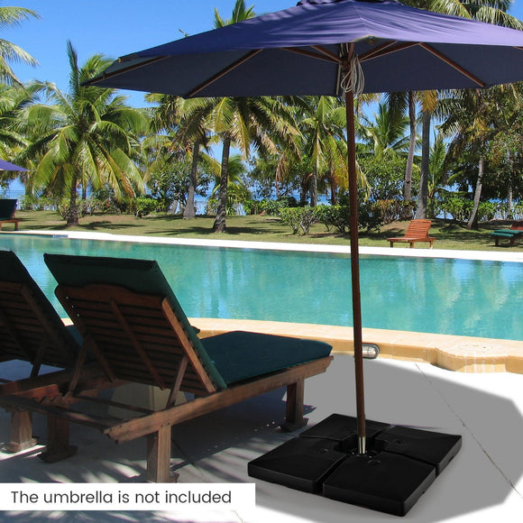 NNECW Heavy-Duty Water & Sand Filled Umbrella Stand for Pool