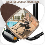 NNECW Patio Zero Gravity Lounge Chair with Cup Holder &amp Removable Pillow-Coffee-1 piece