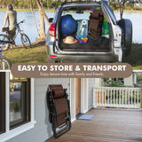 NNECW Patio Zero Gravity Lounge Chair with Cup Holder &amp Removable Pillow-Coffee-1 piece