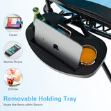 NNECW Patio Zero Gravity Lounge Chair with Cup Holder &amp Removable Pillow-Blue-1 piece