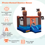 NNECW Inflatable Bounce Castle with Large Bounce Area and Basketball Hoop for Outdoor Play with Blower