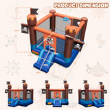 NNECW  Inflatable Bounce Castle with Large Bounce Area and Basketball Hoop for Outdoor Play without Blower