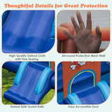 NNECW  Inflatable Bounce Castle with Large Bounce Area and Basketball Hoop for Outdoor Play without Blower