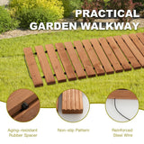 NNECW 245 cm x 43 cm Outdoor Wood Pathway for Garden Backyard Seaside Beach